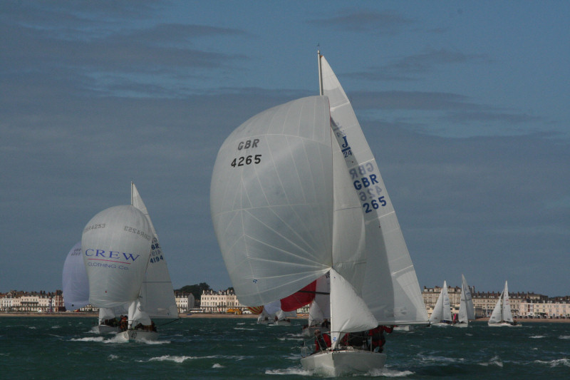 A windy final day for the J/24 nationals in Weymouth photo copyright Nick Frampton / www.framptonimage.co.uk taken at Royal Dorset Yacht Club and featuring the J/24 class