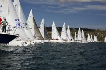 J/24 Europeans day 1 at Souda Bay, Crete