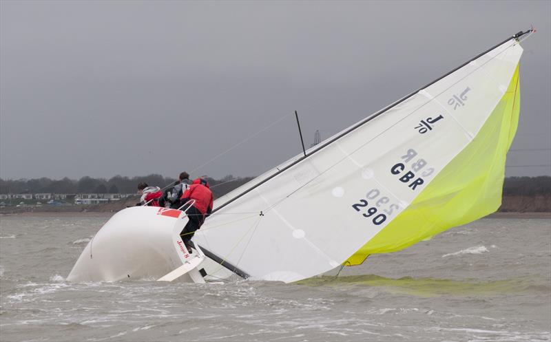 Jenga 8 on day 4 of the Brooks Macdonald Warsash Spring Series photo copyright Iain McLuckie taken at Warsash Sailing Club and featuring the J70 class
