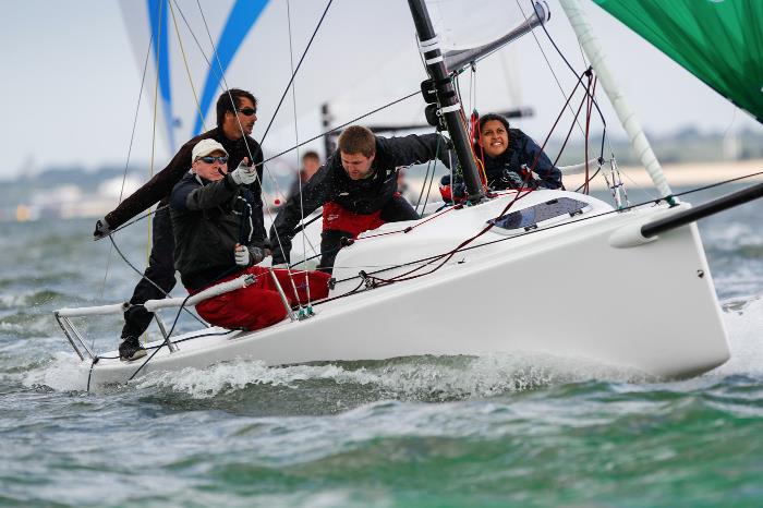 The ESF Energy J70 team in action at the Royal Southern North Sails June Regatta photo copyright Paul Wyeth / www.pwpictures.com taken at Royal Southern Yacht Club and featuring the J70 class