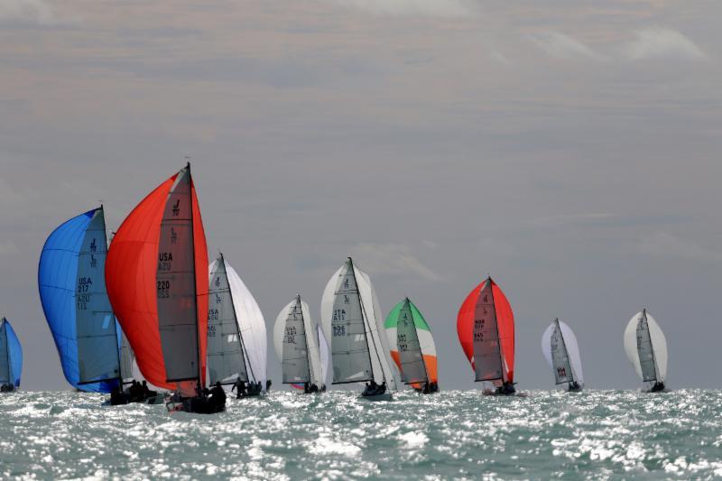 J70s downwind on day 1 of Quantum Key West Race Week 2016 photo copyright Max Ranchi / Quantum Key West taken at Storm Trysail Club and featuring the J70 class