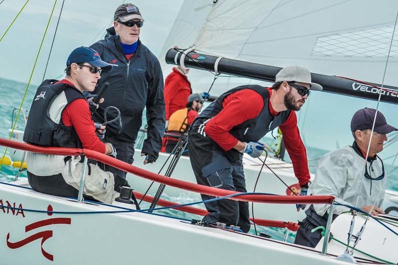 The J/70 fleet attracts serious talent: Brian Keane's Savasana has among its pro crew World Match Racing Champion Taylor Canfield at Quantum Key West Race Week 2016 photo copyright Sara Proctor / Quantum Key West taken at Storm Trysail Club and featuring the J70 class