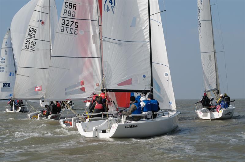 J70 Cosmic on day 1 of the Helly Hansen Warsash Spring Series photo copyright Iain McLuckie taken at Warsash Sailing Club and featuring the J70 class