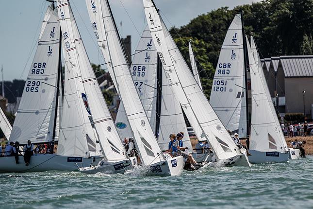 Aberdeen Asset Management Cowes Week day 1 photo copyright Paul Wyeth / www.pwpictures.com taken at Cowes Combined Clubs and featuring the J70 class
