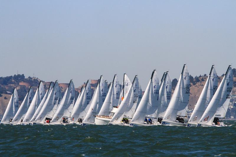 Alcatel J/70 Worlds in San Francisco day 1 photo copyright Chris Ray taken at St. Francis Yacht Club and featuring the J70 class