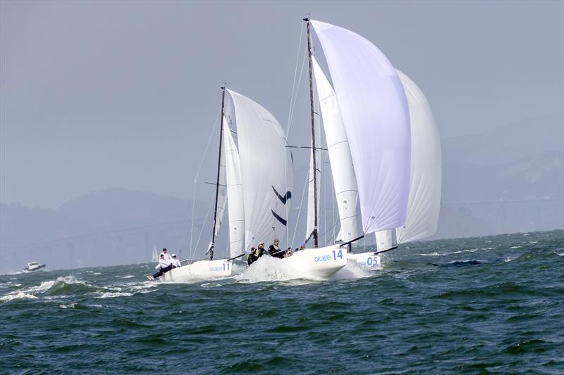 Alcatel J/70 Worlds in San Francisco day 2 photo copyright Jonathan Kalan taken at St. Francis Yacht Club and featuring the J70 class