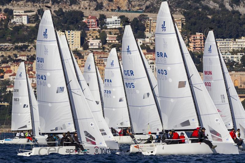 All set for the 33rd Primo Cup - Trophée Credit Suisse photo copyright Francesco Ferri taken at Yacht Club de Monaco and featuring the J70 class