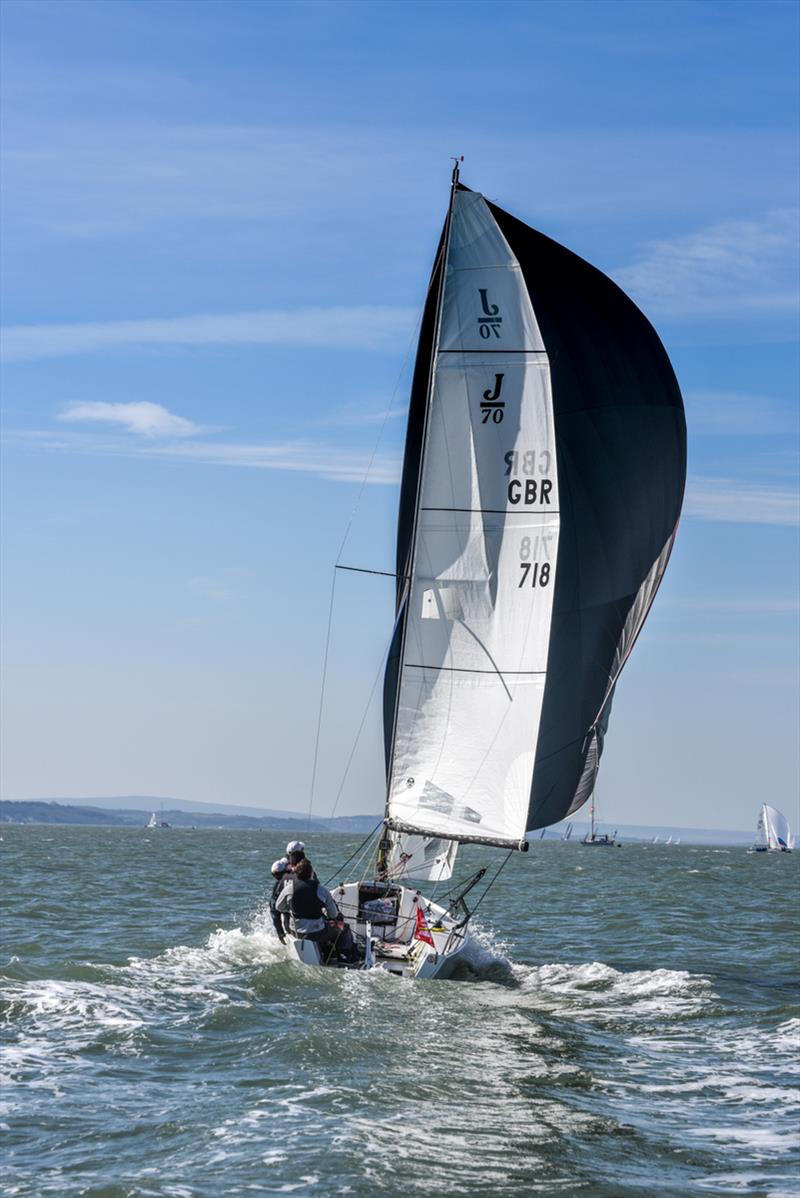 Blackjax on day 3 of the Helly Hansen Warsash Spring Series photo copyright Andrew Adams / www.closehauledphotography.com taken at Warsash Sailing Club and featuring the J70 class