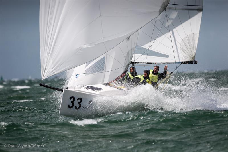 A baptism of fire on day 2 of the J/70 Europeans - photo © Paul Wyeth / RSrnYC