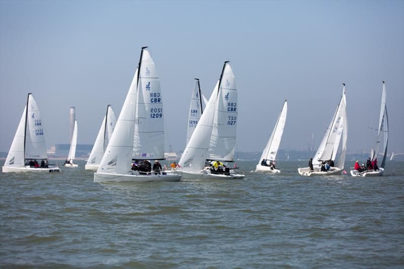 J70s on day 5 of the Helly Hansen Warsash Spring Series - photo © Andrew Adams / www.closehauledphotography.com