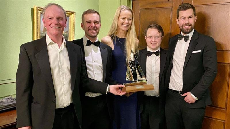 Doug Struth's DSP with the 2021 Corinthian J/70 Grand Slam Series Trophy photo copyright David Kohler taken at Royal Thames Yacht Club and featuring the J70 class