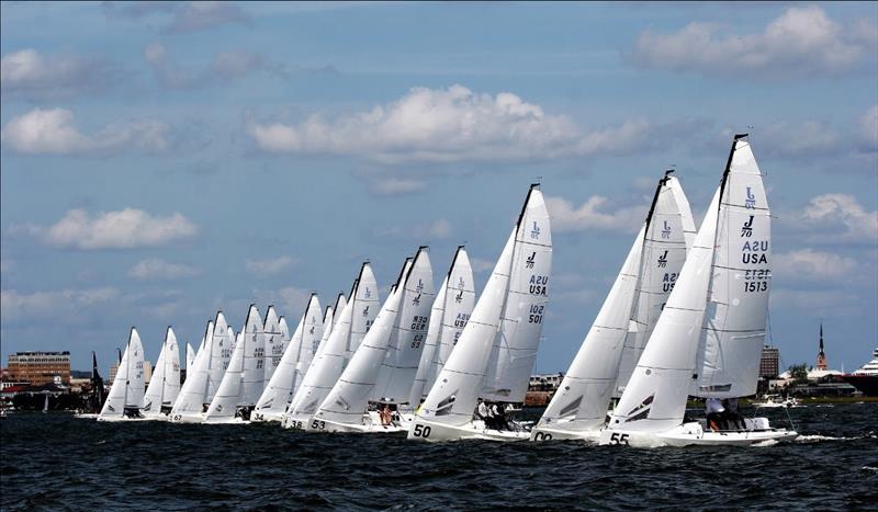 The popular J/70 Class is one of several international fleets to be featured at Charleston Race Week 2024 at Patriots Point photo copyright Priscilla Parker / CRW2023 taken at Charleston Yacht Club and featuring the J70 class