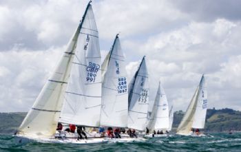 The J80 fleet enjoy the conditions in Plymouth for their national championships