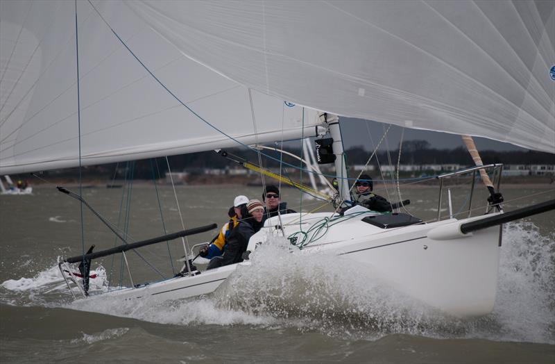 Jester on day 2 of the Brooks Macdonald Warsash Spring Series photo copyright Iain McLuckie taken at Warsash Sailing Club and featuring the J80 class