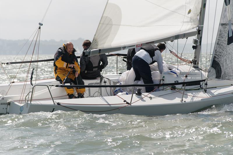 The J80 Betty on day 6 of the Brooks Macdonald Warsash Spring Series photo copyright Iain Mcluckie taken at Warsash Sailing Club and featuring the J80 class