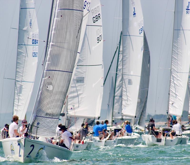 Racing at the J/80 Open Nationals at Hamble photo copyright Louay Habib / RSrnYC taken at Royal Southern Yacht Club and featuring the J80 class