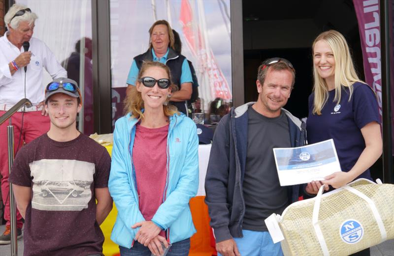 Eric Brezellec and his crew on Courrier Junior win 'Best results of the day' award from North Sails on day 3 of the J/80 World Championships photo copyright Graham Nixon / RSrnYC taken at Royal Southern Yacht Club and featuring the J80 class
