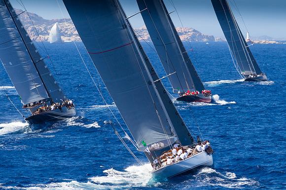 J Class yachts on day 1 of the Maxi Yacht Rolex Cup photo copyright Maria Muiña / Sailingshots taken at Yacht Club Costa Smeralda and featuring the J Class class