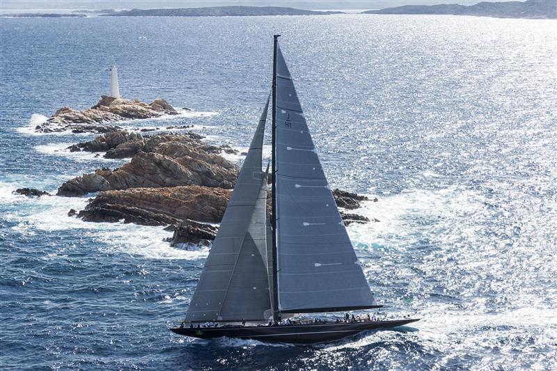 Lionheart passes close to the rocks at Monaci on day 3 of the Maxi Yacht Rolex Cup photo copyright Carlo Borlenghi / Rolex taken at Yacht Club Costa Smeralda and featuring the J Class class