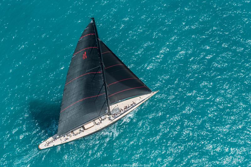 J Class Exhibition Race ahead of the 35th America's Cup Match photo copyright ACEA 2017 / Ricardo Pinto taken at  and featuring the J Class class