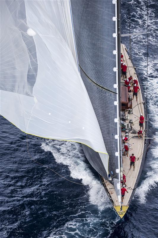 Spinnaker drop on Rainbow on day four of the Maxi Yacht Rolex Cup photo copyright Carlo Borlenghi / Rolex taken at Yacht Club Costa Smeralda and featuring the J Class class