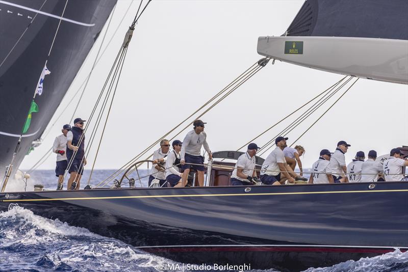 Velsheda on day 1 of the Maxi Yacht Rolex Cup photo copyright Studio Borlenghi taken at Yacht Club Costa Smeralda and featuring the J Class class
