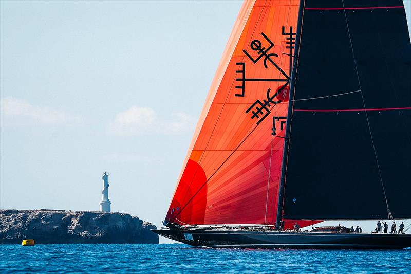 The Svea passing by the Espardell lighthouse - Ibiza JoySail photo copyright Sailing Energy taken at  and featuring the J Class class