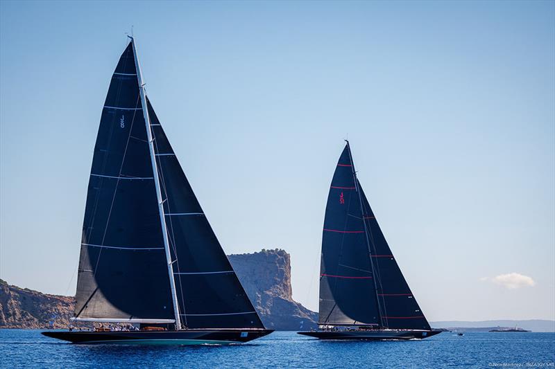 Topaz and Svea sailing in Pitiusas waters - Ibiza JoySail photo copyright Sailing Energy taken at  and featuring the J Class class