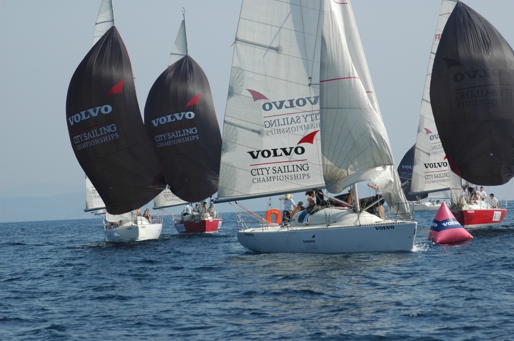 Athens Gold medalists race at the 2nd Volvo City Sailing Championships photo copyright Amy Bradley-Watson taken at  and featuring the JOD 35 class