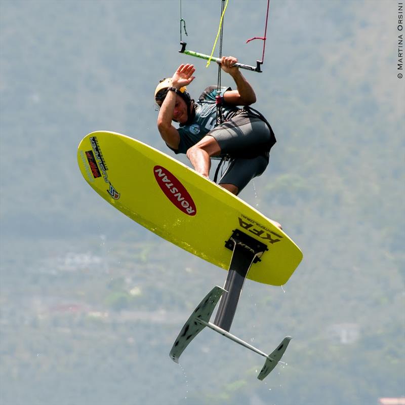 Exposing one's foils during The Foiling Week 2015 photo copyright Martina Orsini taken at Fraglia Vela Malcesine and featuring the Kiteboarding class