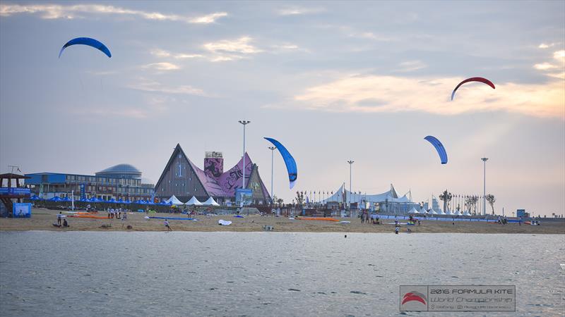 No wind again on day 4 of the IKA Formula Kite World Championship photo copyright Alexandru Baranescu taken at  and featuring the Kiteboarding class