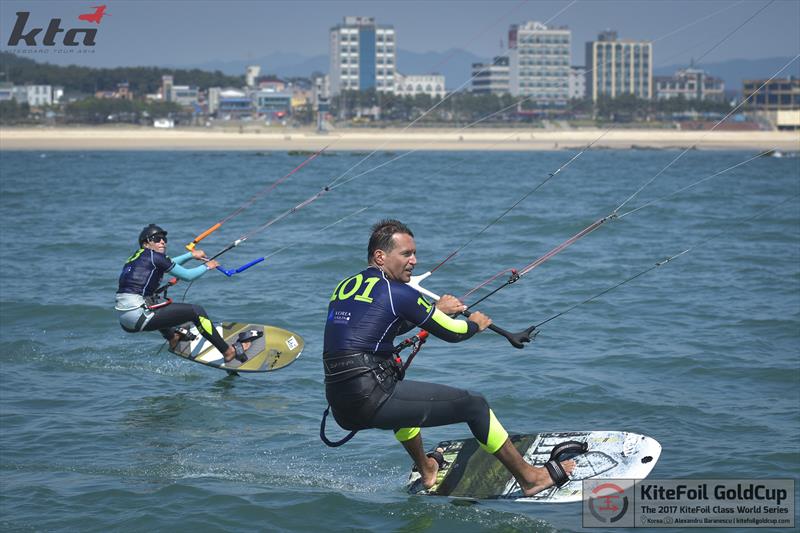 KiteFoil GoldCup at Daecheon Beach, Korea day 1 photo copyright Alexandru Baranescu / www.kitefoilgoldcup.com taken at  and featuring the Kiteboarding class