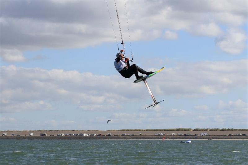 Kiteboard foiling at the Kitefoil Cup Holland 2018  photo copyright Gerard de Kok taken at  and featuring the Kiteboarding class