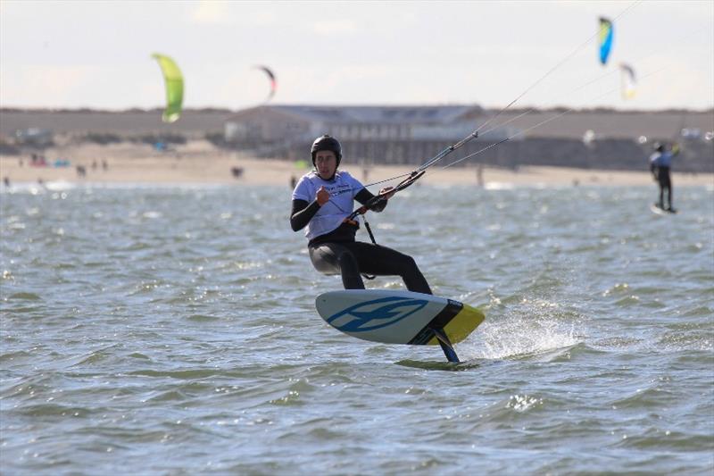 Kiteboard foiling at the Kitefoil Cup Holland 2018  photo copyright Gerard de Kok taken at  and featuring the Kiteboarding class