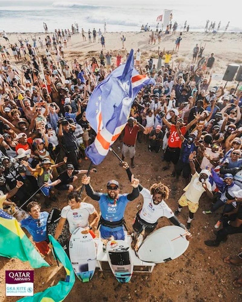 Airton Cozzolino, Gabriel Benetton, Mitu Monteiro and Pedro Matos - GKA Kite-Surf World Cup Cape Verde 2024 - Day 3 - photo © Lukas K Stiller