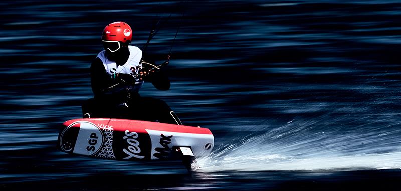 Singapore's Speed Demon - Max Maeder - 2024 Formula Kite European Championships photo copyright IKA media/ Robert Hajduk taken at  and featuring the Kiteboarding class