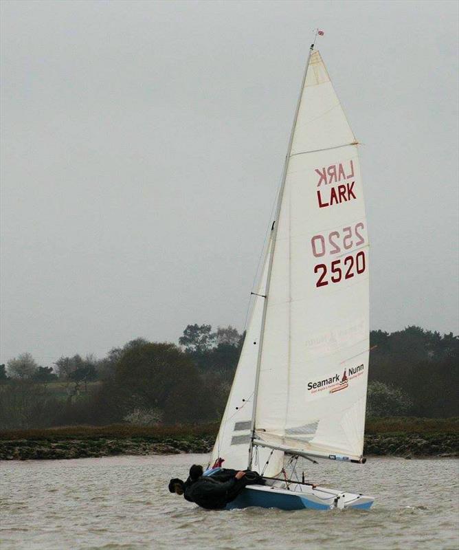 Larks at the Waldringfield Easter Egg 2016 photo copyright Alexis Smith taken at Waldringfield Sailing Club and featuring the Lark class