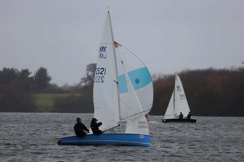 Alan Krailing and Katie Sparks in their Series winning Lark on day 8 of the Fox's Marine & Country Alton Water Frostbite Series photo copyright Tim Bees taken at Alton Water Sports Centre and featuring the Lark class