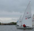 Paul Williamson goes for the port tack start during the Beaver Laser open - photo &copy; Simon Wigmore