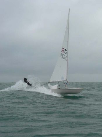Action from the Laser open at Lancing