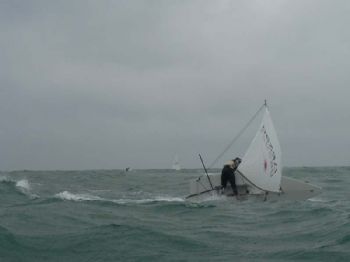 Action from the Laser open at Lancing