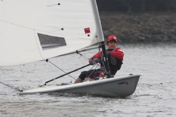 Elliot Banks wins the Derbyshire Youth Sailing event at Toddbrook