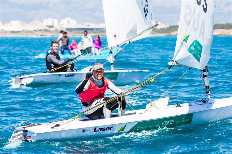 Laser gold for Tom Burton (AUS) at ISAF Sailing World Cup Mallorca photo copyright Martinez Studio / Sofia taken at  and featuring the ILCA 7 class