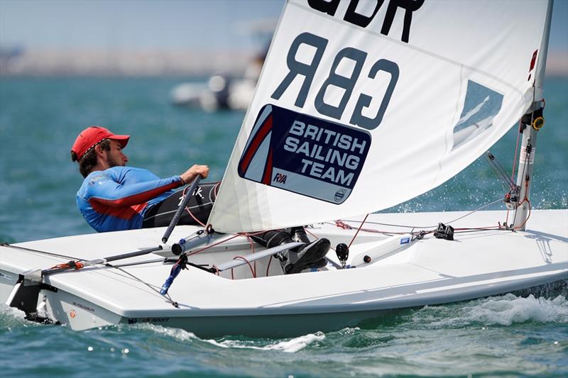 Lorenzo Chiavarini at the Under 21 Laser European Championships in Torbole photo copyright Paul Wyeth / RYA taken at  and featuring the ILCA 7 class