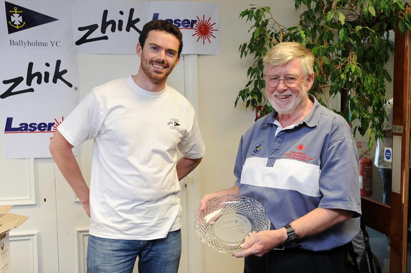 A special award to Ron Hutchieson for 35 years of continuous service to the Laser class during the Zhik Irish Laser Nationals - photo © Nicholas Haig