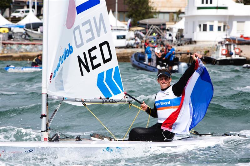 The two new Laser and Laser Radial World Champions Marit Bouwmeester and Nicholas Heiner - photo © Ocean Images