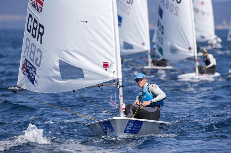 Nick Thompson (Laser) on day 3 at ISAF Sailing World Cup Hyères photo copyright Ocean Images / British Sailing Team taken at COYCH Hyeres and featuring the ILCA 7 class