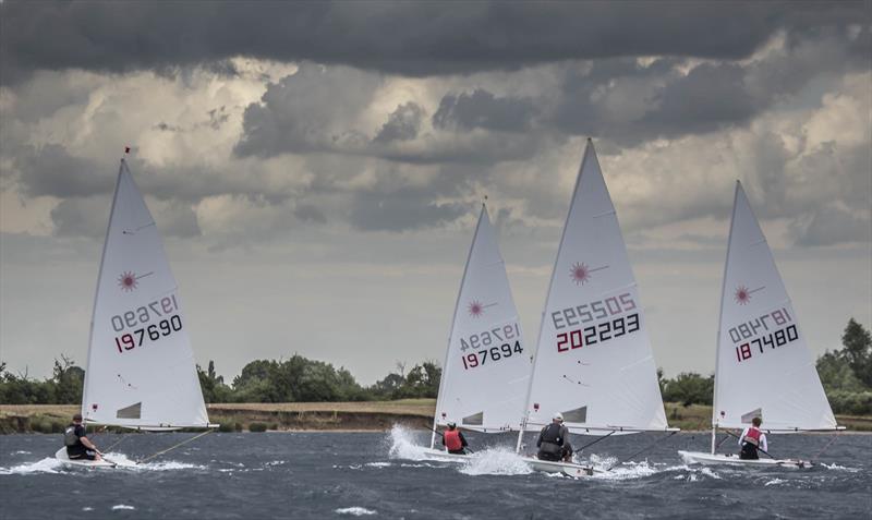 Squall coming through at the Notts County Laser Open photo copyright David Eberlin taken at Notts County Sailing Club and featuring the ILCA 7 class