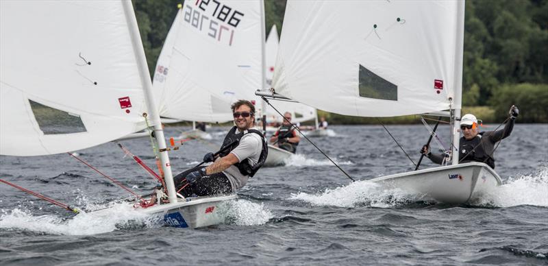 Competitors enjoying the unexpected wind at the Notts County Laser Open - photo © David Eberlin