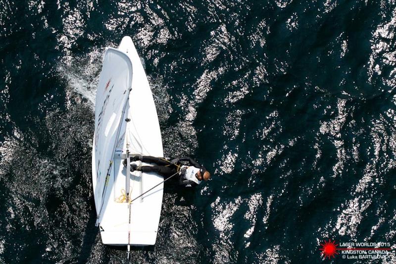 Tom Burton (AUS) on the final day of the Laser Standard Men's Worlds photo copyright Luka Bartulovic / SailingShot taken at CORK and featuring the ILCA 7 class